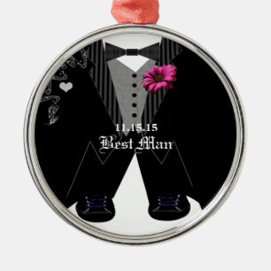 Trauzeuge Tuxedo Hochzeitssommer Silbernes Ornament