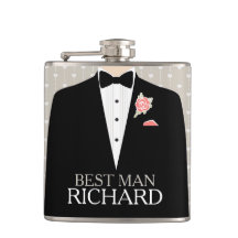 Trauzeuge Tuxedo Korallenknopf mit dem Namen anges