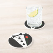 Trauzeuge Tuxedo Untersetzer (Seite)