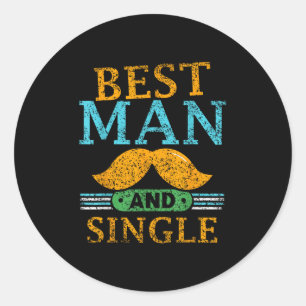 Trauzeuge und Single Bridge Team Party Bachelor Gr Runder Aufkleber