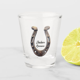 Trauzeuge Verziert Horseshoe Schnapsglas