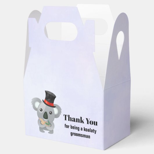 Trauzeuge Vielen Dank an Koala Pun Geschenkschachtel (Geöffnet)