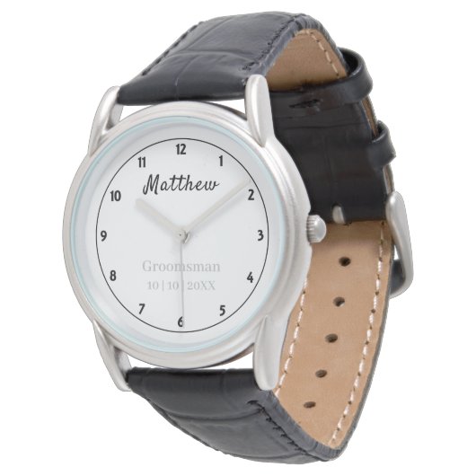 Trauzeuge Vielen Dank, Personalisiert Watch Armbanduhr (Schrägansicht)