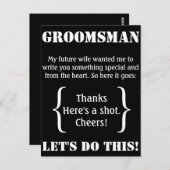 Trauzeuge Vielen Dank Postkarte (Vorne/Hinten)