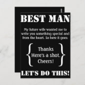 Trauzeuge Vielen Dank Postkarte (Vorne/Hinten)