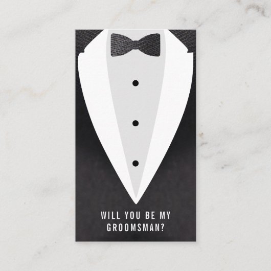 Trauzeuge Vorschlag Anzug und Krawatte Begleitkarte (Vorderseite)