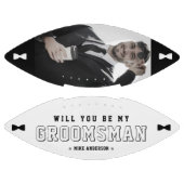 Trauzeuge Vorschlag Bowtie Foto Schwarz/Weiß Football (Paneele)