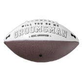 Trauzeuge Vorschlag Bowtie Foto Schwarz/Weiß Football (Gedreht 270)