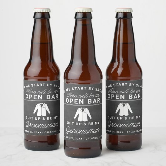 Trauzeuge Vorschlag für ein Bier-Etikett Bierflaschenetikett (Flaschen)
