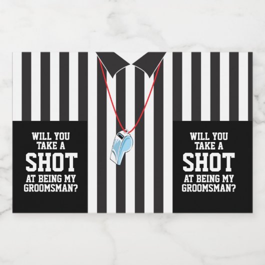 Trauzeuge Vorschlag Shot Wedding Liquor Bott Alkoholflaschenetikett (Einzelnes Label)