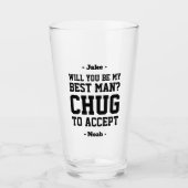 Trauzeuge Vorschlag Umarmung akzeptieren Funny Fav Glas (Vorderseite)