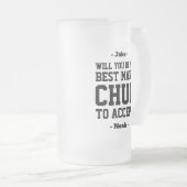 Trauzeuge Vorschlag Umarmung akzeptieren Funny Fev Mattglas Bierglas (VorderseiteRechts)