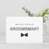 Trauzeuge-Vorschlagskarte für kühne Konturen Einladung (Stehend Vorderseite)