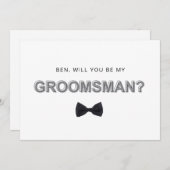 Trauzeuge-Vorschlagskarte für kühne Konturen Einladung (Vorne/Hinten)