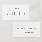 Trauzeuge-Vorschlagskarte Visitenkarte (Vorne/Hinten)