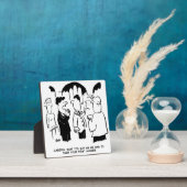 Trauzeuge warnt Bräutigam. Funny Cartoon Fotoplatte (InSitu)