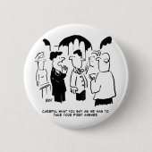 Trauzeuge-Warnung vor Bräutigam Button (Vorderseite)