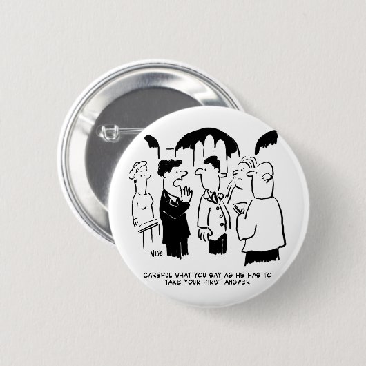 Trauzeuge-Warnung vor Bräutigam Button (Vorne & Hinten)