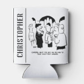 Trauzeuge-Warnung vor Bräutigam Dosenkühler (Rückseite)