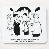 Trauzeuge-Warnung vor Bräutigam Mousepad (Vorne)