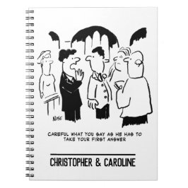 Trauzeuge-Warnung vor Bräutigam Notizblock