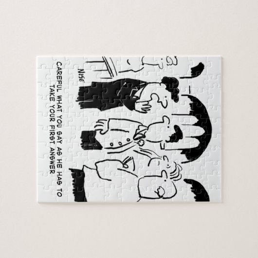 Trauzeuge-Warnung vor Bräutigam Puzzle (Horizontal)