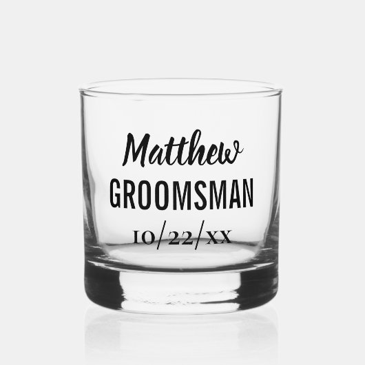 Trauzeuge Wedding Bachelor Party Gefallen Whiskyglas (Vorderseite)