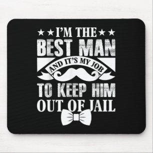 Trauzeuge Wedding Groom Funny Bachelor Stag Party Mousepad