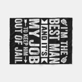 Trauzeuge Wedding Trauzeugen Funny Bridal Bachelor Fleecedecke (Vorderseite (Horizontal))