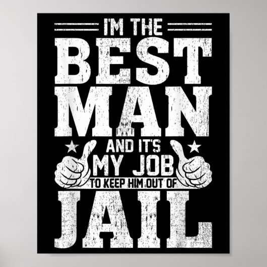 Trauzeuge Wedding Trauzeugen Funny Bridal Bachelor Poster (Vorne)