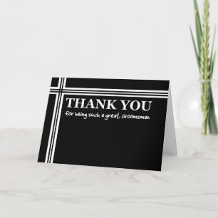 TRAUZEUGE Wedding Vielen Dank - Streifen Dankeskarte