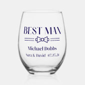 Trauzeuge Weinglas Ohne Stiel (Vorderseite)