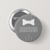 Trauzeuge-Weiß Bowtie Button (Vorne & Hinten)
