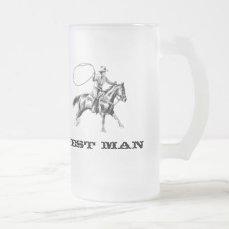 Trauzeuge-Western mattiert Mattglas Bierglas