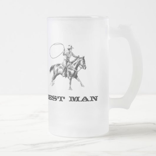 Trauzeuge-Western mattiert Mattglas Bierglas (Rechts)