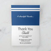 TRAUZEUGE White Stripes Hochzeit DANK Dankeskarte (Innenseite)