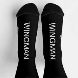 Trauzeuge Wingman Gift Black Socken