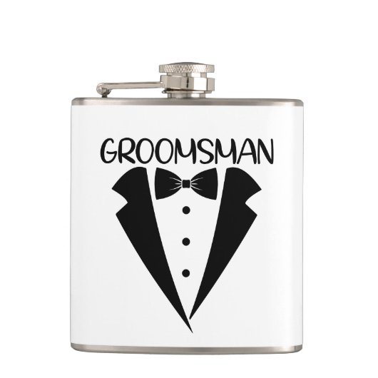 Trauzeuge Wortkunst Hochzeit Flachmann (Vorderseite)