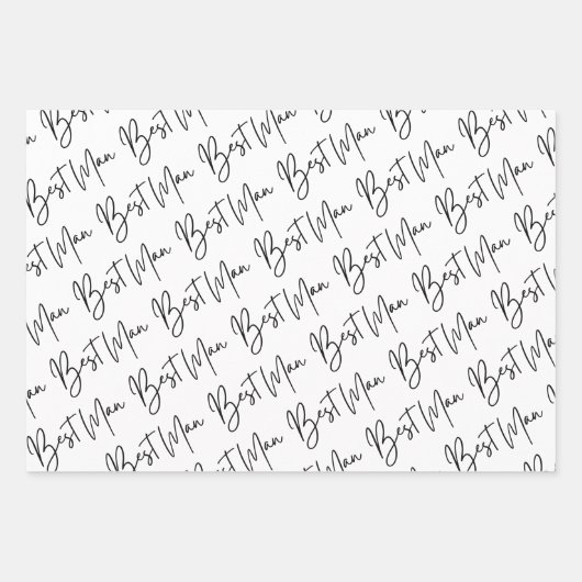 Trauzeuge Wrapping Paper Flat Sheet Set 3 Geschenkpapier Set (Vorderseite 2)