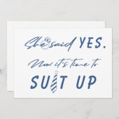 Trauzeuge zum Anzug von lustigen Skripten Einladung (Vorne/Hinten)