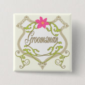 Trauzeugen-Abzeichen für die Hochzeit Button (Vorderseite)