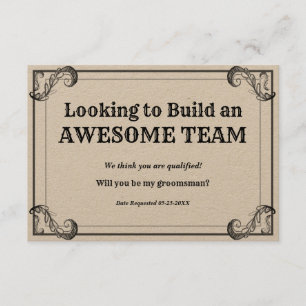 Trauzeugen-Anfrage Vintage Teambuilding Einladung