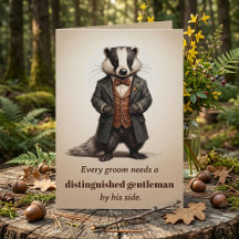 Trauzeugen Antrag Gentleman Dachs - Dark Academia