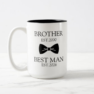 Trauzeugen Antrag Geschenk für Bruder Brautführer Zweifarbige Tasse