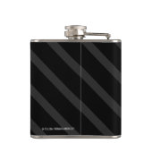 Trauzeugen aus schwarzem und grauem Streifen Flachmann (Rückseite)