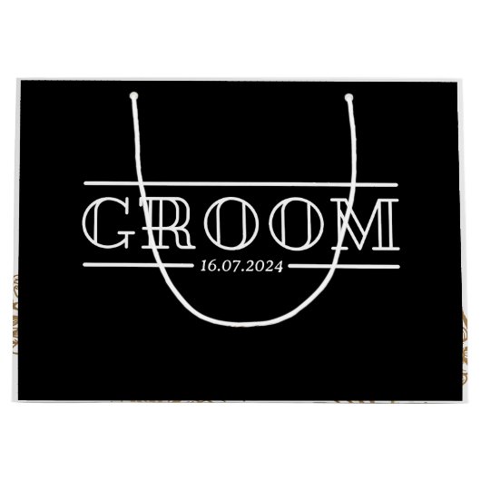 Trauzeugen Bachelor Party Custom Große Geschenktüte (Vorderseite)