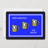 Trauzeugen Blue mit Brewski Einladung (Vorderseite)