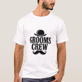 Trauzeugen-Crew Junggesellenabschied Bowler Hut T-Shirt (Vorderseite)