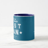 Trauzeugen Dankeschön Geschenk Blau Tasse (Zentrum)