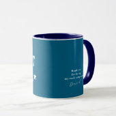 Trauzeugen Dankeschön Geschenk Blau Tasse (VorderseiteRechts)